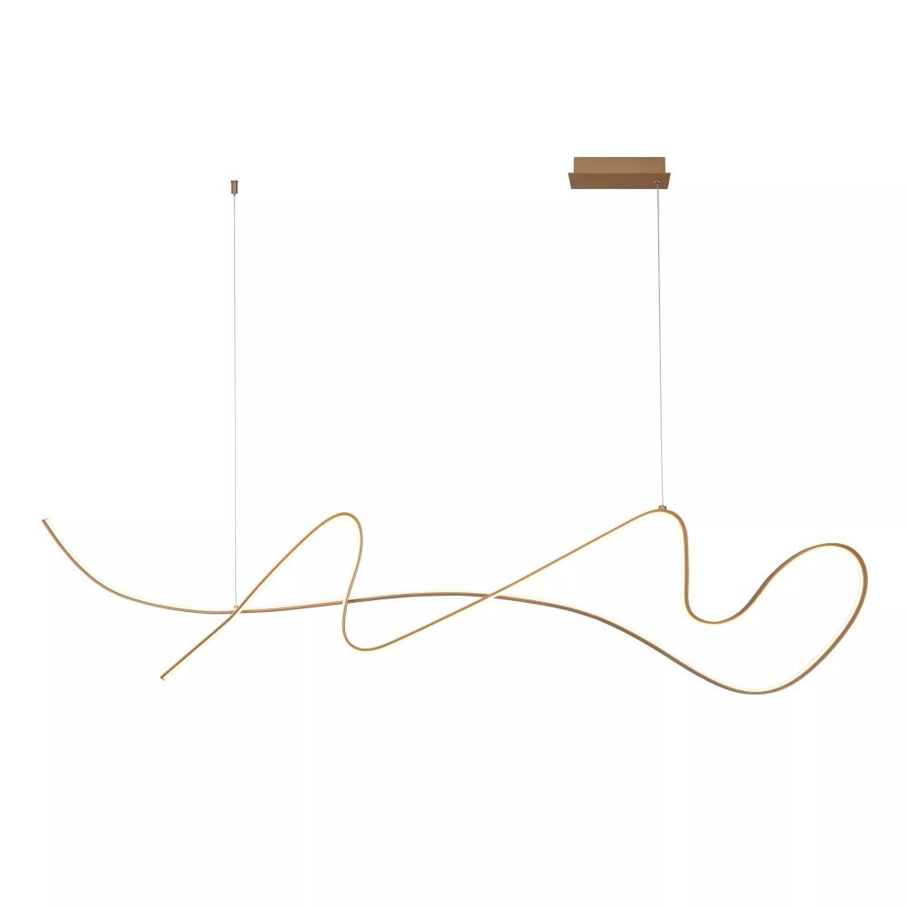 LAMBADA Piekaramā lampa LED dim 1x47W 2700K šampanieša krāsa (Lucide)