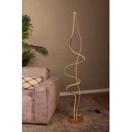 LAMBADA stāvlampa LED 38 W 2700K matēta zelta/misiņa krāsā (Lucide)