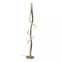 LAMBADA stāvlampa LED 38 W 2700K matēta zelta/misiņa krāsā (Lucide)