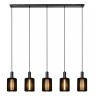 LAMBRES piekarama lampa 164x15 cm 5xE27 melna (Lucide)