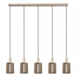 LAMBRES piekaramā lampa 5xE27 40 W taupe (Lucide)