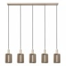LAMBRES piekaramā lampa 164 cm 5×E27 pelēkbrūna (Lucide)