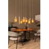 LAMBRES piekaramā lampa 6×E27 + 3×GU10 MR16 pelēkbrūnā krāsā (Lucide)