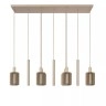 LAMBRES piekaramā lampa 6×E27 + 3×GU10 MR16 pelēkbrūnā krāsā (Lucide)