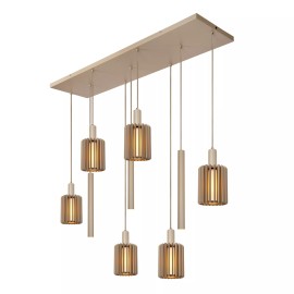 LAMBRES piekaramā lampa 6xE27 40 W taupe (Lucide)