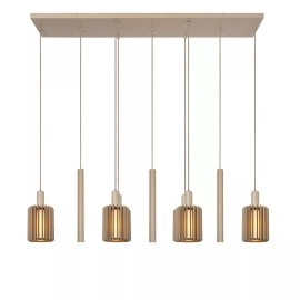 LAMBRES piekaramā lampa 6xE27 40 W taupe (Lucide)