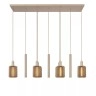 LAMBRES piekaramā lampa 6×E27 + 3×GU10 MR16 pelēkbrūnā krāsā (Lucide)
