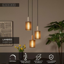 LAMBRES piekarama lampa 40x40 cm 3xE27 taupe (Lucide)