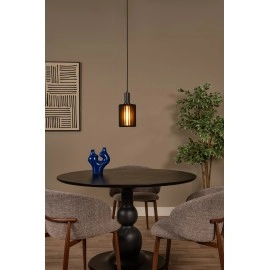 LAMBRES piekaramā lampa Ø 15 cm 1xE27 melna (Lucide)