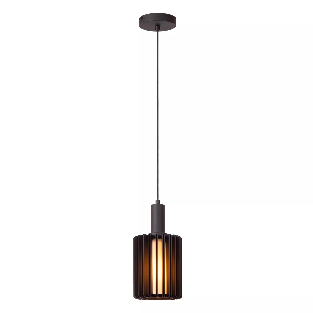 LAMBRES piekaramā lampa Ø 15 cm 1xE27 melna (Lucide)