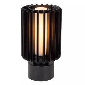 LAMBRES galda lampa Ø 15 cm 1xE27 melna (Lucide)