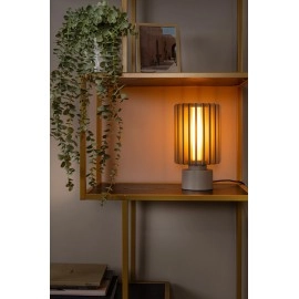 LAMBRES galda lampa Ø15 cm 1xE27 taupe (Lucide)