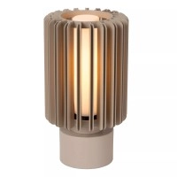 LAMBRES galda lampa Ø15 cm 1xE27 taupe (Lucide)