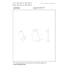 LAVALE galda lampa LED 1x3 W 2700K okera dzeltena (Lucide)