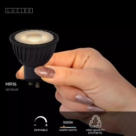 MR16 LED spuldze GU10 1x5 W 3000 K dimmējama melna (Lucide)