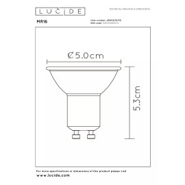 MR16 3 gab. LED spuldze GU10 3x5 W 3000 K dimmējama melna (Lucide)