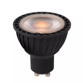 MR16 LED spuldze GU10 1x5 W 2200–2700 K dimmējama melna (Lucide)