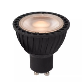 MR16 LED spuldze GU10 1x5 W 2200–2700 K dimmējama melna (Lucide)