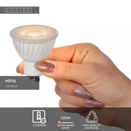 MR16 LED spuldze GU10 1x5 W 2200–2700 K dimmējama balta (Lucide)