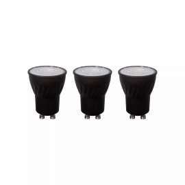 MR11 3 gab. LED spuldze GU10 (MR11) 3x3.8 W 2700 K dimmējama melna (Lucide)