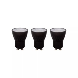 MR11 3 gab. LED spuldze GU10 (MR11) 3x3.8 W 2700 K dimmējama melna (Lucide)