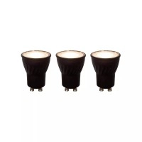 MR11 3 gab. LED spuldze GU10 (MR11) 3x3.8 W 2700 K dimmējama melna (Lucide)