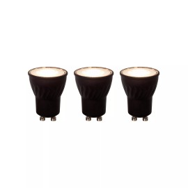 MR11 3 gab. LED spuldze GU10 (MR11) 3x3.8 W 2700 K dimmējama melna (Lucide)