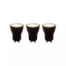 MR11 3 gab. LED spuldze GU10 (MR11) 3x3.8 W 2700 K dimmējama melna (Lucide)