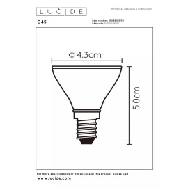 G45 LED spuldze E14 1x5 W 2700 K dimmējama melna (Lucide)