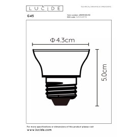 G45 LED spuldze E27 1 × 5 W 450 lm 2700 K dimmējama melna (Lucide)
