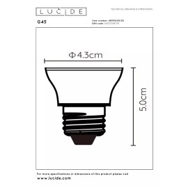 G45 LED spuldze E27 1 × 5 W 450 lm 2700 K dimmējama melna (Lucide)