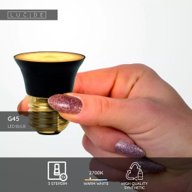 G45 LED spuldze E27 1 × 5 W 450 lm 2700 K dimmējama melna (Lucide)