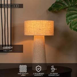 LEEROY galda lampa Ø30 1 x 40 W E27 taupe (Lucide)