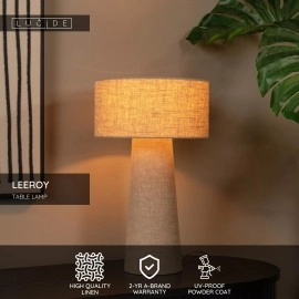 LEEROY galda lampa Ø30 1 x 40 W E27 taupe (Lucide)