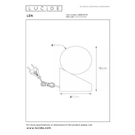 LEN galda lampa Ø 10 cm 1xG9 tumša koka tonī (Lucide)