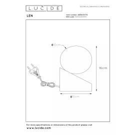 LEN galda lampa Ø 10 cm 1xG9 gaiša koka tonī (Lucide)