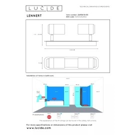 LENNERT Vannas istabas griestu prožektors 2x5W GU10 IP44 melna (Lucide)