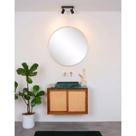 LENNERT Vannas istabas griestu prožektors 2x5W GU10 IP44 melna (Lucide)