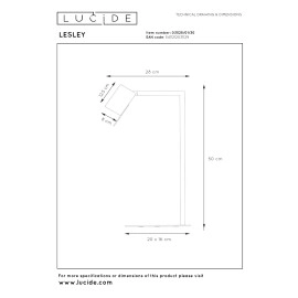 LESLEY galda lampa 1 x 35 W GU10 melna (Lucide)