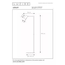 LESLEY stāvlampa lasīšanai 1 x 35 W GU10 taupe (Lucide)