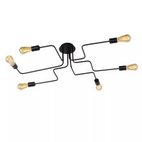 LESTER griestu lampa 6xE27 40W melna (Lucide)