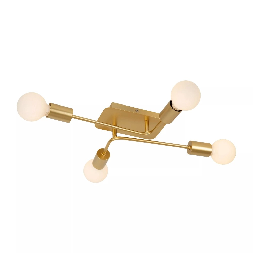 LESTER griestu lampa 4xE27 40W matēta zelta/misiņa (Lucide)