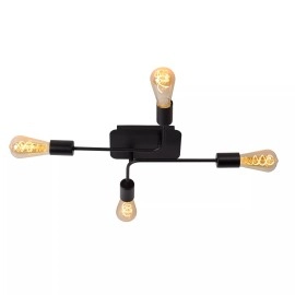 LESTER griestu lampa 4xE27 40W melna (Lucide)