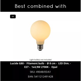 LESTER griestu lampa 6xE27 40W matēta zelta/misiņa (Lucide)