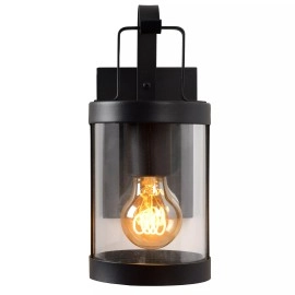 LINDELO āra sienas lampa 1×40W E27 melna (Lucide)