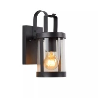 LINDELO āra sienas lampa 1×40W E27 melna (Lucide)