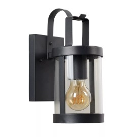 LINDELO āra sienas lampa 1×40W E27 melna (Lucide)