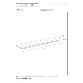 LINIAL 10 cm vāks satin gun metal (Lucide)