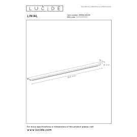 LINIAL 20 cm vāks šampanieša krāsā (Lucide)