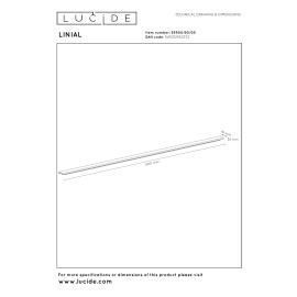 LINIAL 50 cm vāks šampanieša krāsā (Lucide)